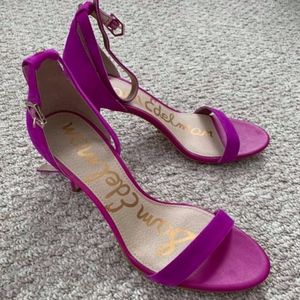 Sam Edelman Women's Suede Fuchsia Heels